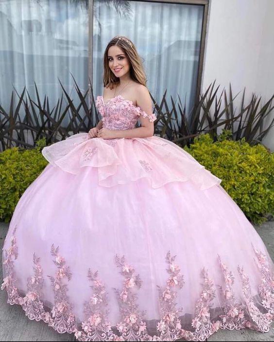 Pink Ball Gown Prom Evening Dresses charming Formal Evening Gowns