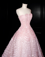 Pink 19th Birthday Outfit A Line Prom Party Dress Evening Dress cg26343