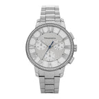 Stainless Steel Diamond Bezel 36mm Atlas Dome Chronograph Quartz Watch