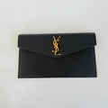 Saint Laurent Uptown Pouch in Grain De Poudre Embossed Leather