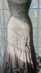 Purple Romantic Beaded Lace Long Chiffon Ruffles Evening Gown Formal Prom Dress Birthday Party Dress Y9791