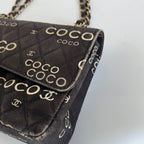 Chanel Coco Classic Double Flap Bag Quilted Canvas Medium