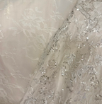 Pretty Strapless White Lace Sequin Beaded Mermaid Long Evening Dress Formal Birthday Birthday Prom Dress Party Gown