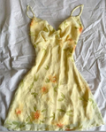 Cute Yellow Chiffon Printed Floral Short Birthday Outfits Formal 8th Homecoming Dress Y9606
