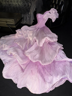 Light purple one-shoulder fitted waist ball gown/bridal dress R8708