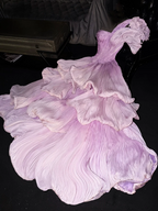 Light purple one-shoulder fitted waist ball gown/bridal dress R8708