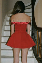 Red Short Party Gown Homecoming Dress birthday dress