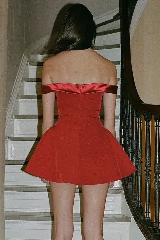 Red Short Party Gown Homecoming Dress birthday dress