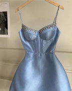 Sky Blue Homecoming Dresses Short Party Gowns