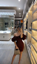 Off The Shoulder Burgundy Homecoming Dresses Short Party Gowns