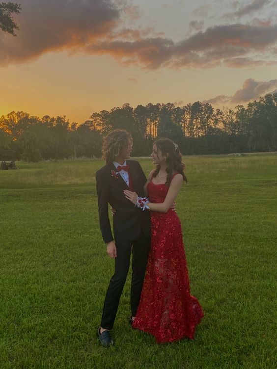 Sexy Red Long Party Prom Dresses Evening Gown