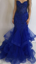 Elegant Royal Blue Mermaid Evening Dress Royal Blue Evening Gown