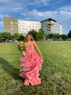 A line Long Prom Dress Senior prom gown