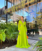 Evening Dresses Green A Line Elegant Prom Gowns Party Dress