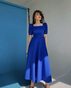 Roayl Blue Party Gown Square Neck New Prom Dress
