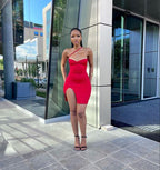 Red Homecoming Dress Short Party Gown