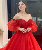 Royal Blue Prom Dresses Ball Gown Off The Shoulder Elegant Prom Gown
