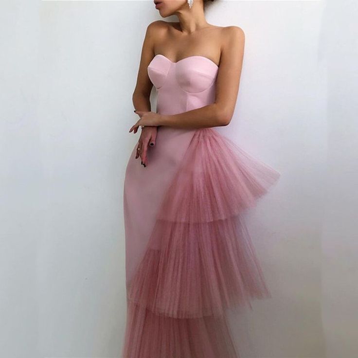 Elegant Red Mermaid Prom Dresses Party Gowns Evening Dress