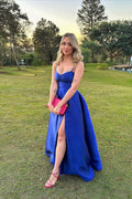 Royal Blue Long Prom Dress A Line Formal Evening Gowns