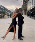 Black Straps Prom Dresses Evening Party Formal Gowns