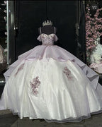 Luxury Quinceanera Dresses Applique Corset Ball Gown Prom Sweet 16 Dress