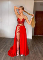 Charming Sweetheart Red Long Prom Dress,Sexy Evening Dress Y1150
