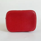 Chanel Red Caviar Leather Vanity Vintage Top Handle Bag