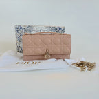 Dior Lady Dior top handle clutch bag