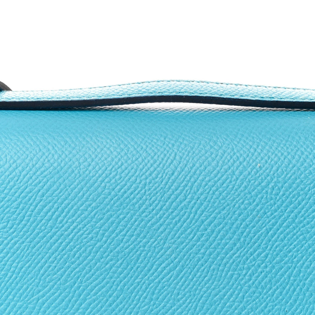 Epsom Enamel Constance 18 Bleu Du Nord Rouge de Coeur