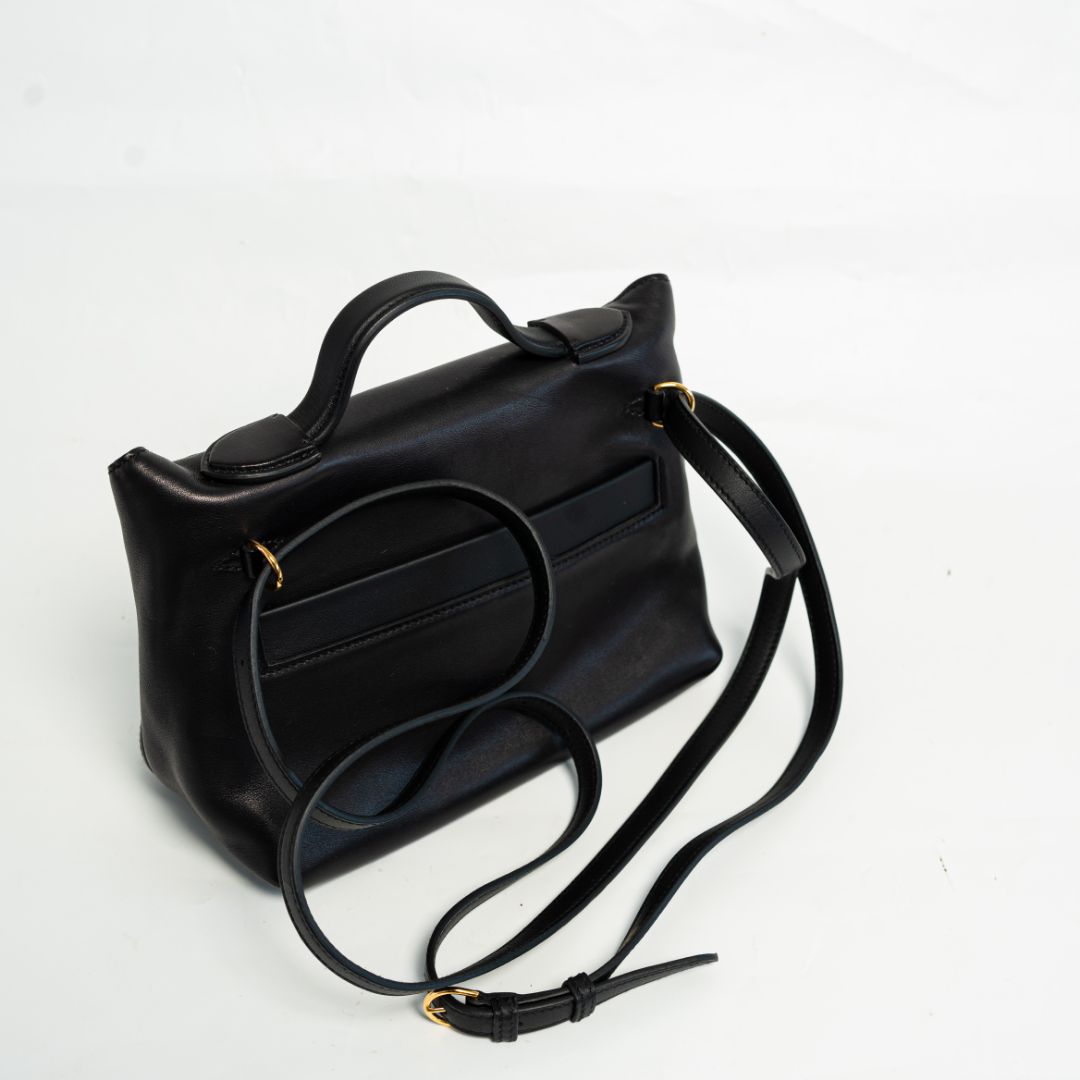 Hermès 24/24 21 Black in Swift Leather with Lizard Touch with Gold Hardware