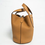 Hermès In The Loop 18 Bag in  Clemence Taurillon Laiton Paladium Biscuit