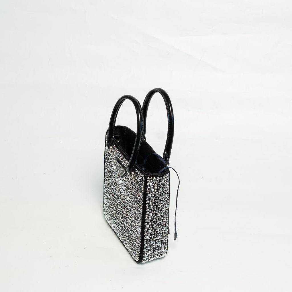 Prada Small satin tote bag with crystals