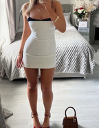 Sexy Spaghetti Straps White Sheath Cocktail Dress Formal Graduation Homecoming Dress Y9299