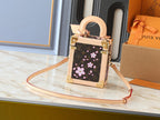 LOUIS VUITTON X TAKASHI MURAKAMI CAMERA BOX BAG SAKURA BROWN 17CM M14173