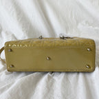 Dior Lady Dior Large Beige Patent Leather Bag