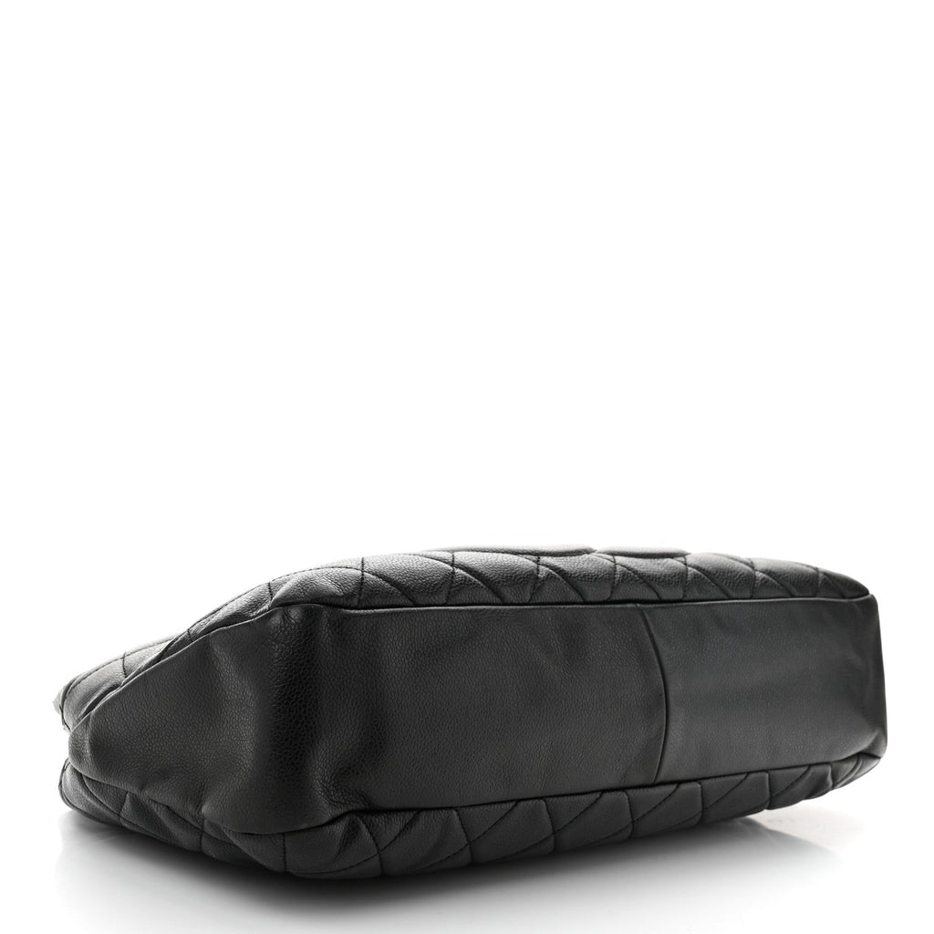 Caviar Quilted Timeless CC Soft Tote Black