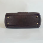 Dolce & Gabbana Burgundy Lizard Embossed Leather Medium Miss Sicily Bag
