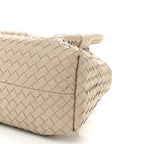 Calfskin Intrecciato Small Pinacoteca Tote Ecru Matcha