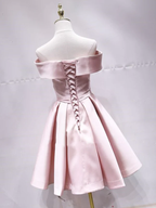 Off Shoulder Short Homecoming Dress Girls Junior Short Prom Gown  C1133