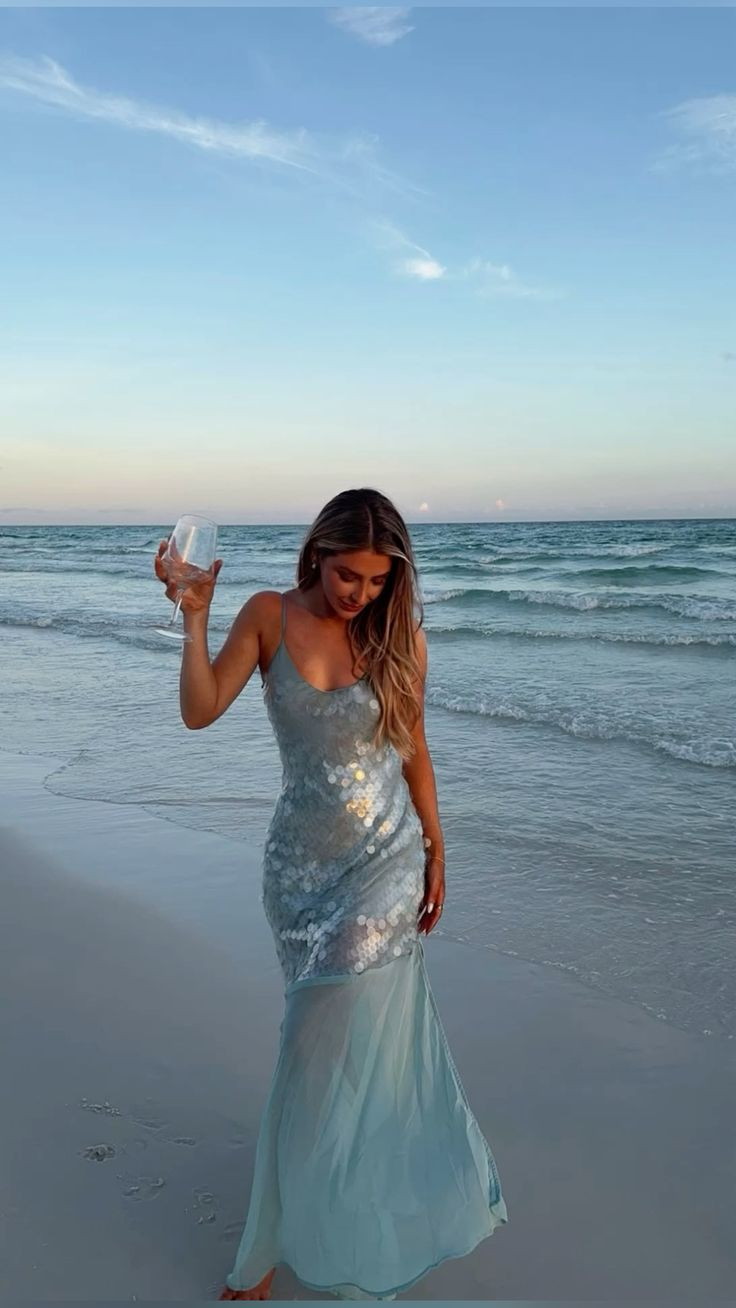 Glamorous Spaghetti Straps Light Green Sequin Chiffon Mermaid Long Party Dress Prom Dresses SP1410