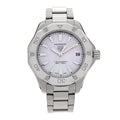 Stainless Steel Mother of Pearl 34mm Aquaracer Lady Professional 200 Solargraph Quartz Watch WBP1312