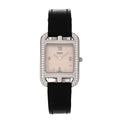 Stainless Steel Alligator Diamond Bezel 23mm Cape Cod Quartz Watch Noir