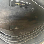 Saint Laurent black quilted leather purse