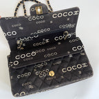 Chanel Coco Classic Double Flap Bag Quilted Canvas Medium