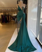 Green dresses for women party mermaid beaded sexy evening dresses short Y129