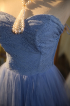 Purple strapless fitted waist dreamy fairy ball gown R7266
