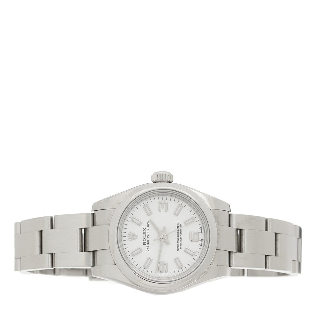 Stainless Steel 26mm Oyster Perpetual Watch White 176200