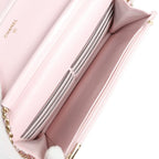 Chanel Classic Wallet on Chain WOC Light Pink Caviar Gold Hardware