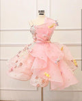 Cute Ball Gown Straplesss Short Pink Homecoming Dress Birthday Outfit C1117