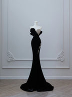 Sexy Mermaid Sweetheart Black Long Prom Dresses Evening Gowns